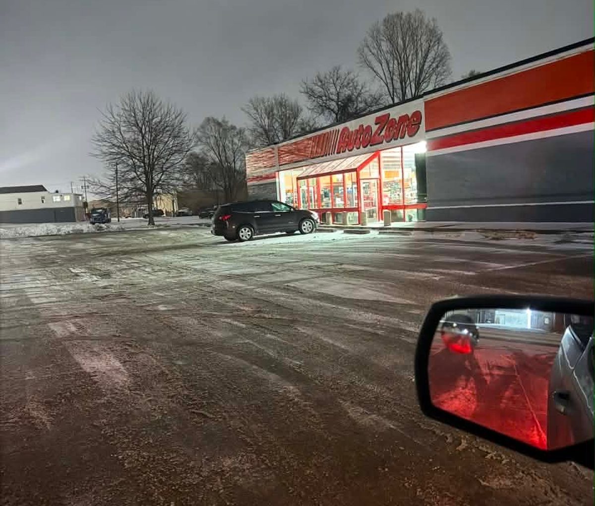 Snow and ice management on a Michigan commercial lot